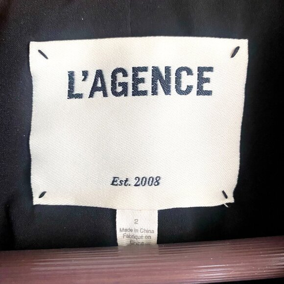 NWT Revolve L'AGENCE Chamberlain Black + Pink Houndstooth Blazer - Picture 9 of 10